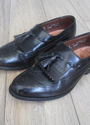 Allen edmonds arlington (41,5) кожаные туфли лоферы броги мужс...