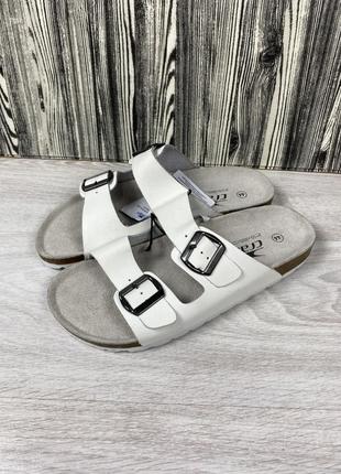 Шлепанцы сланцы crane / birkenstock женские мужские кожаные ор...