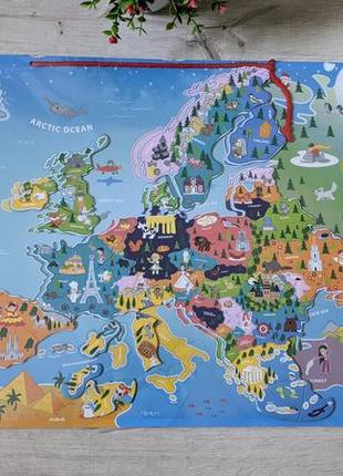 Магнитные пазлы карта европы
