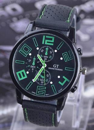 Мужские спортивные часы силикон зеленый