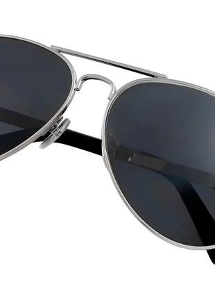 Поляризационные очки Top Gun Aviator "Runway" (Silver)