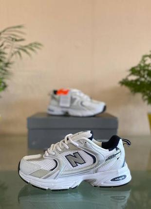 Женские кроссовки new balance 530 (бело-серые)