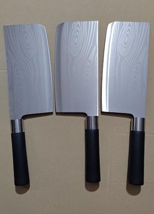 Нож кухонный XYj 302 мм с дамасским узором