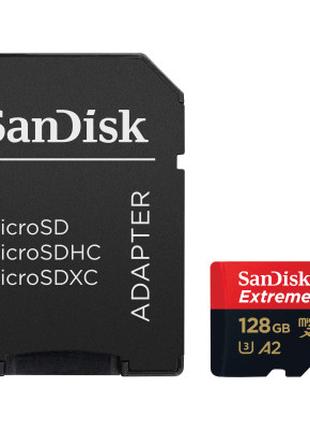 Карта памяти SanDisk 128 GB microSDXC UHS-I U3 Extreme Pro+SD ...