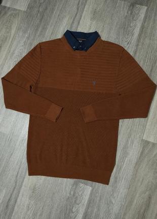 Мужской свитер / next / коричневый свитер / кофта / свитшот / ...