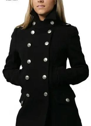 Пальто бушлат Ladies Wool Long Peacoat Alpha Industries (черное)