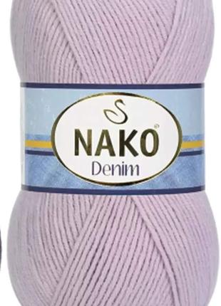 Пряжа для вязания Nako Denim хлопок/премиум акрил