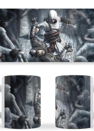 Чашка белая керамическая Assassins Creed (Кредо Ассасина) ABC