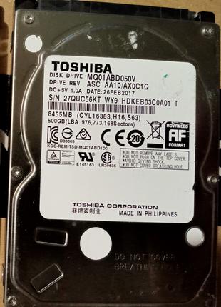 жесткий диск для ноутбука фирмы Toshiba на 500 гб