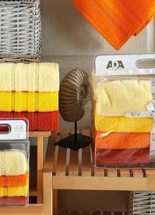 Набір кухонних рушників Ada orange 4 шт 30x50