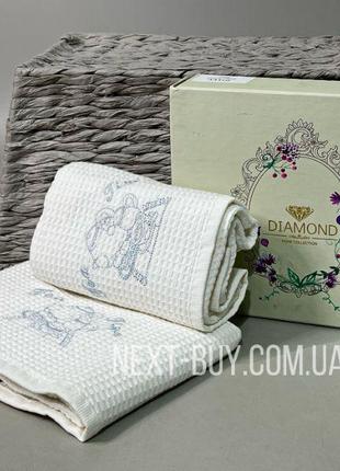 Diamond набор кухонных полотенец с вышивкой Dally white 40х60с...