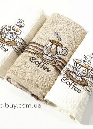 Набор кухонных полотенец Nilteks Coffee 3шт. 40х60