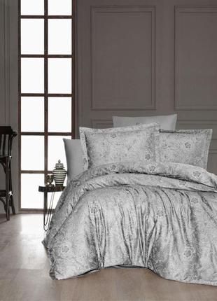 First Choice Advina Gri(grey) постельное белье сатин евро 200х220