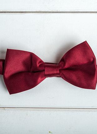 Бордова краватка-метелик, колір марсала (арт. GB-10)