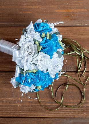 Букет-дублёр для невесты в голубых тонах (арт. BD-008)
