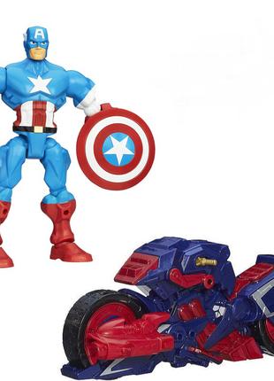Розбірна фігурка Капітан Америка з мотоциклом - Captain Americ...