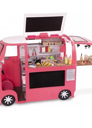 Транспорт для ляльок Our generation Продуктовий фургон рожевий...