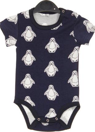 Боди-футболка "Пингвин" для детей, темно-синее - Ardomi