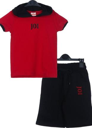 Комплект футболки та штани для хлопчика, червоний із чорним — ...