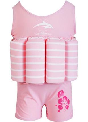 Купальник-поплавок Floatsuit, Pink Stripe, 1-2 года - Konfidence