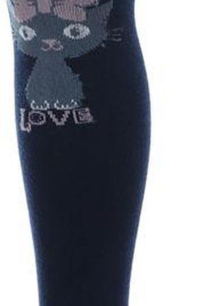 Колготки "Котик. Love" для девочки, темно-синие - Ucs Socks