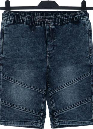 Шорты джинсовые для мальчика, пояс на резинке, синие - Reporter