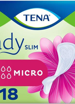 Урологические прокладки TENA Lady Slim Micro, 18 шт. - TENA
