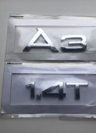 Шильдик на багажник напис на багажник Ауди, Audi, Audi A3 1.4T...