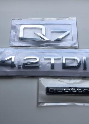 Шильдик на багажник напис на багажник Ауди, Audi Q7 4.2TDI qua...