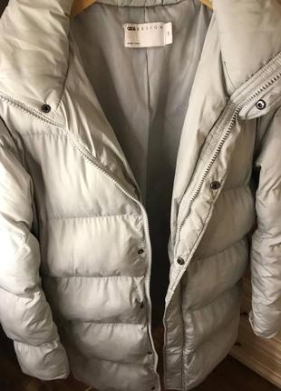 Asos зимова чоловіча куртка у попелясто-білому кольорі