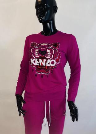 Малиновый спортивный костюм kenzo