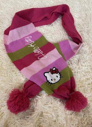 Розовый шарф hello kitty