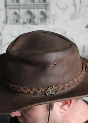 Шкіряний ковбойський капелюх genuine jackaroo australia cowboy...