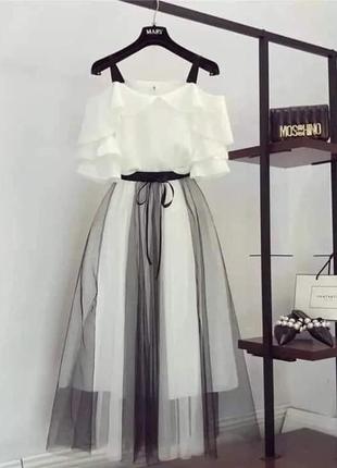 Костюм женский блуза, пышная юбка  42-52 рр.