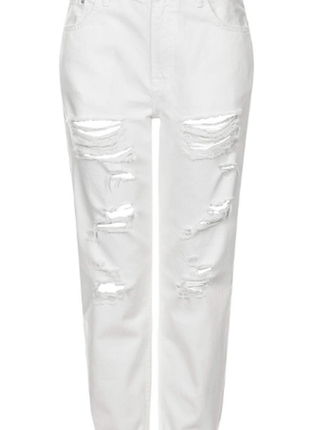 Topshop moto hayden білі рвані джинси