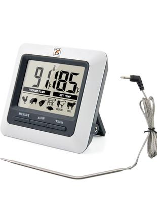 Настольный цифровой пищевой термометр с внешним зондом кухонны...