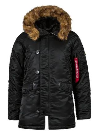 Зимняя куртка Slim Fit N-3B Parka Alpha Industries (black/brown)