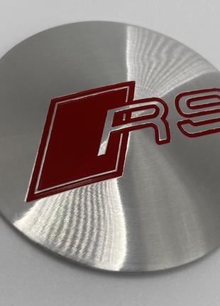 Наклейка для колпачков с логотипом RS 56 мм ауди AUDI металл
