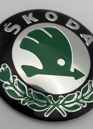 Наклейка для колпачков с логотипом Skoda Шкода 56 мм