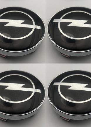 Колпачки для дисков Borbet с логотипом Opel 56мм 52мм черные