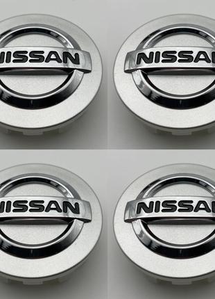 Колпачки заглушки на литые диски Nissan 54 мм 50 мм 48 мм серы...