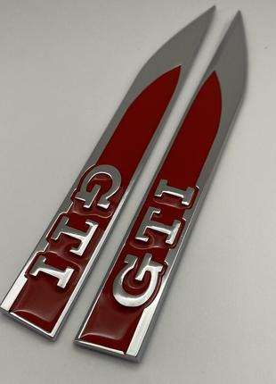 Таблички металлические на крыло GTI Шильдик на крыло пара