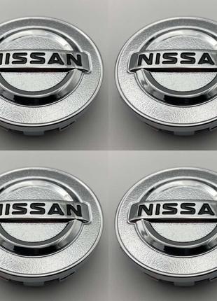 Колпачки заглушки на литые диски Nissan 54мм 50мм хром c7090k34