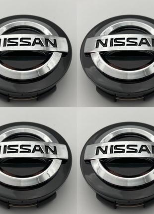 Колпачки заглушки на литые диски Nissan 54мм 48 мм черные C704...