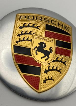 Наклейка на диски Porsche 56 мм металл