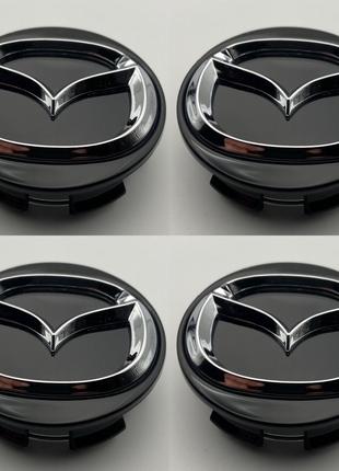 Колпачки на диски Mazda 2 D07A37190 черные 52 мм 45 мм