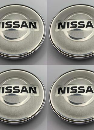 Колпачки на диски Nissan 63 мм 59 мм мм хром