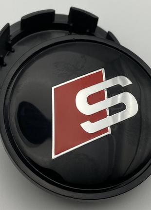 Колпачок с логотипом S LINE 65 мм 56 мм черный ауди sline