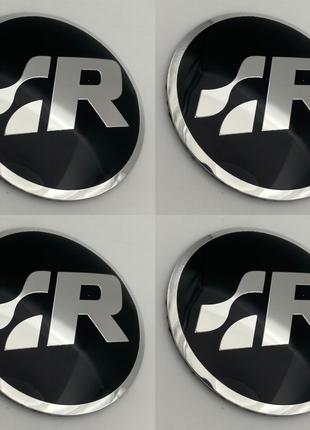 Наклейки для колпачков с логотипом R Line 56 мм