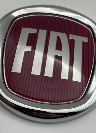 Эмблема значок на капот, багажник Fiat Фиат 120 мм красный